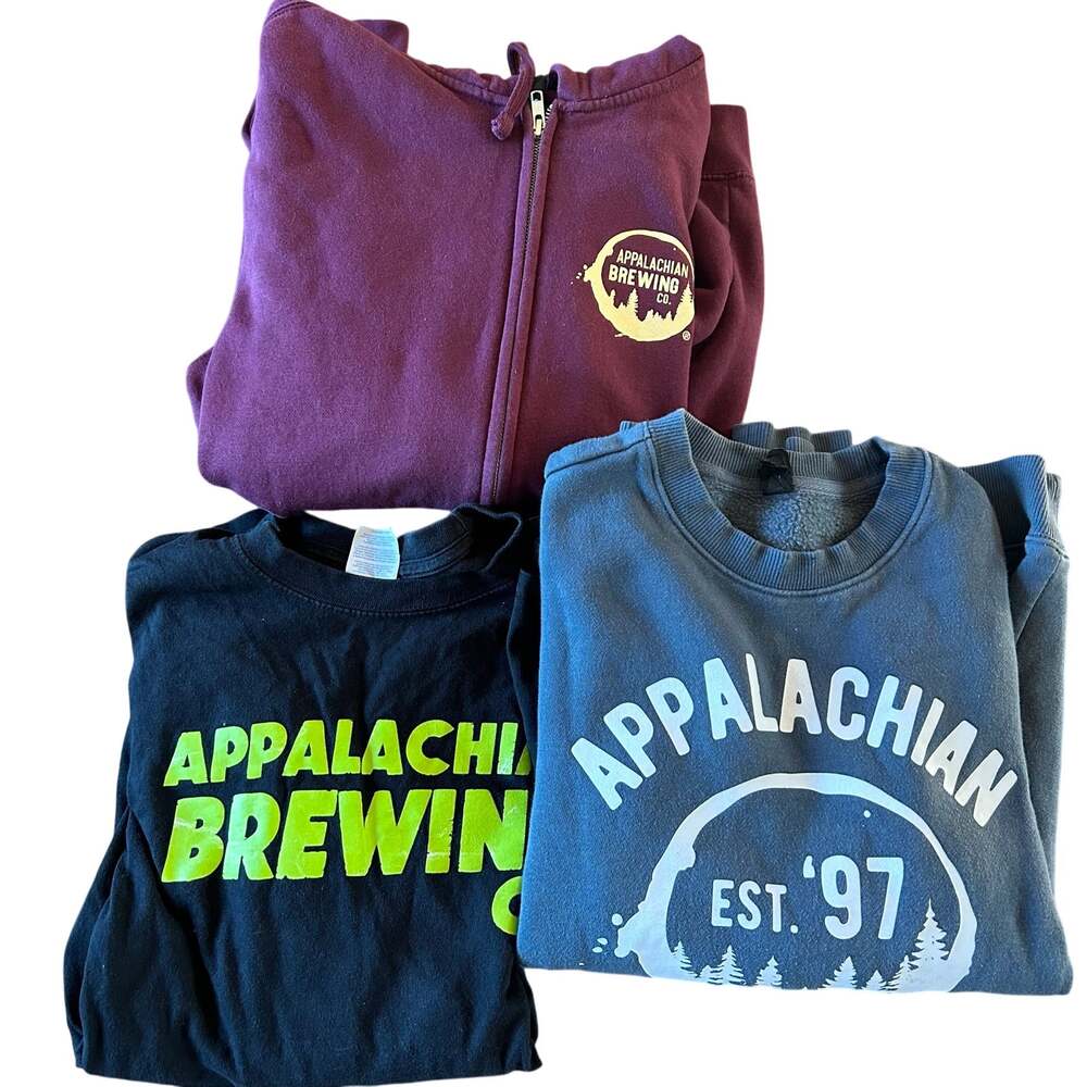 Appalachian Brewing Co Lot / 3 Womens Small Tops Sweatshirt Hoodie & Long Sleeve